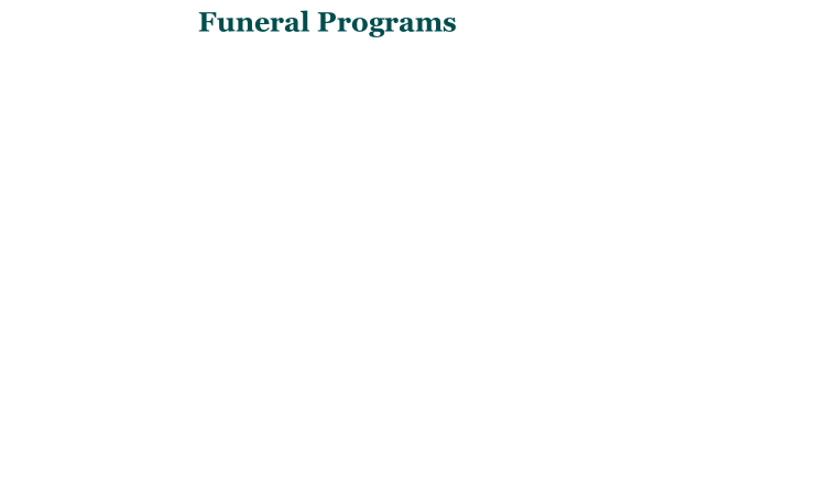 Funeral Programs